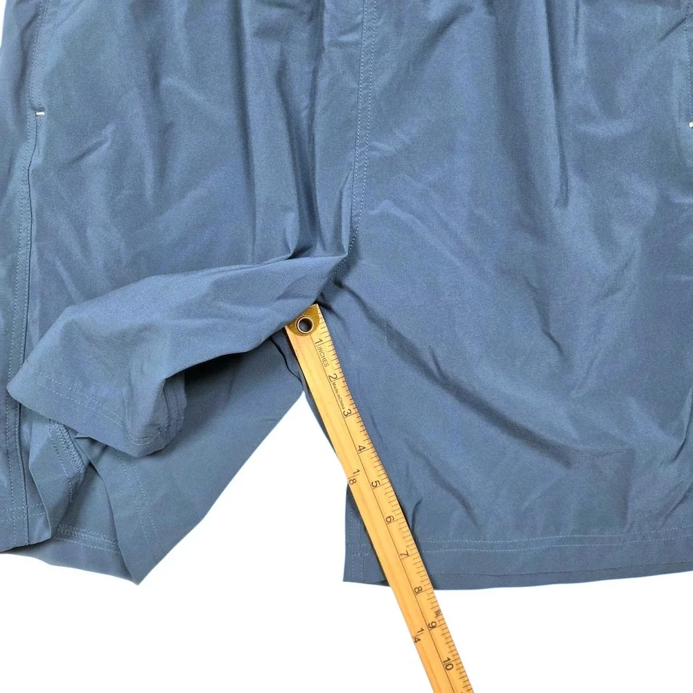 Free Fly Mens Breeze Shorts Large Blue Athletic Quick Dry Stretch Pocket $72
